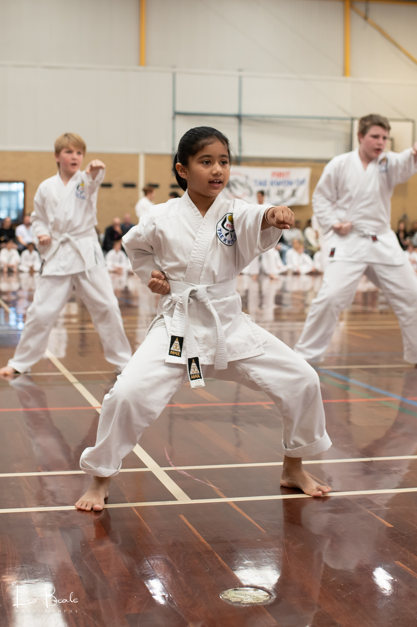First Taekwondo Perth girl horse riding stance punch